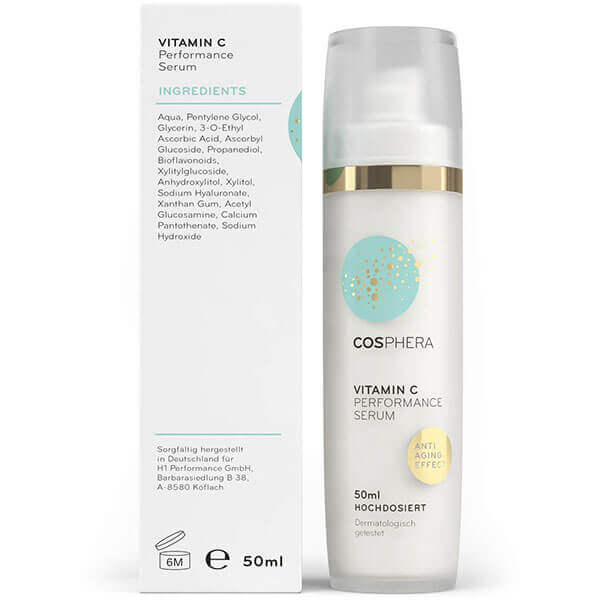 Cosphera Vitamin C Performance Serum - Spender und Verpackung