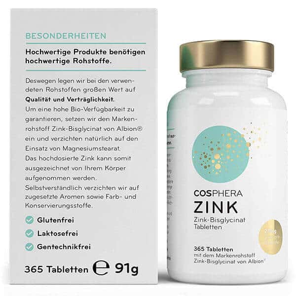 Cosphera Zink Kapseln - Dose mit Besonderheiten